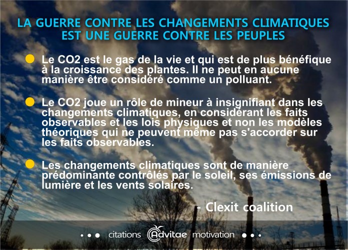 Climat: Le CO2 joue un rôle de mineur à insignifiant dans les changements climatiques
