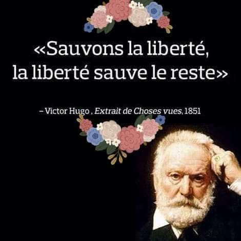 Hugo : Sauvons la liberté, la liberté sauve le reste