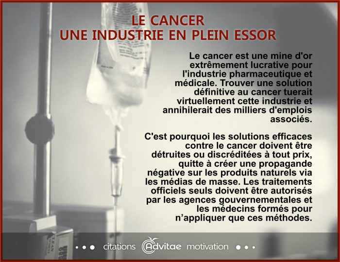 Le cancer, une industrie en plein essor dtermine  liminer la concurence