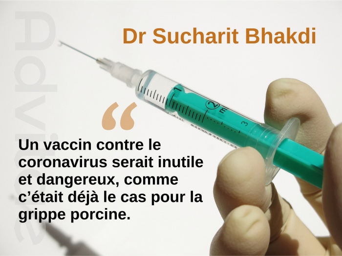 Dr Bhakdi: Un vaccin contre le coronavirus serait inutile et dangereux, comme c’était déjà le cas pour la grippe porcine.
