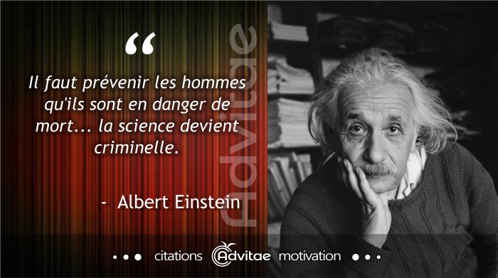 Il Faut Prevenir Les Hommes Qu Ils Sont En Danger De Mort Parce Que La Science