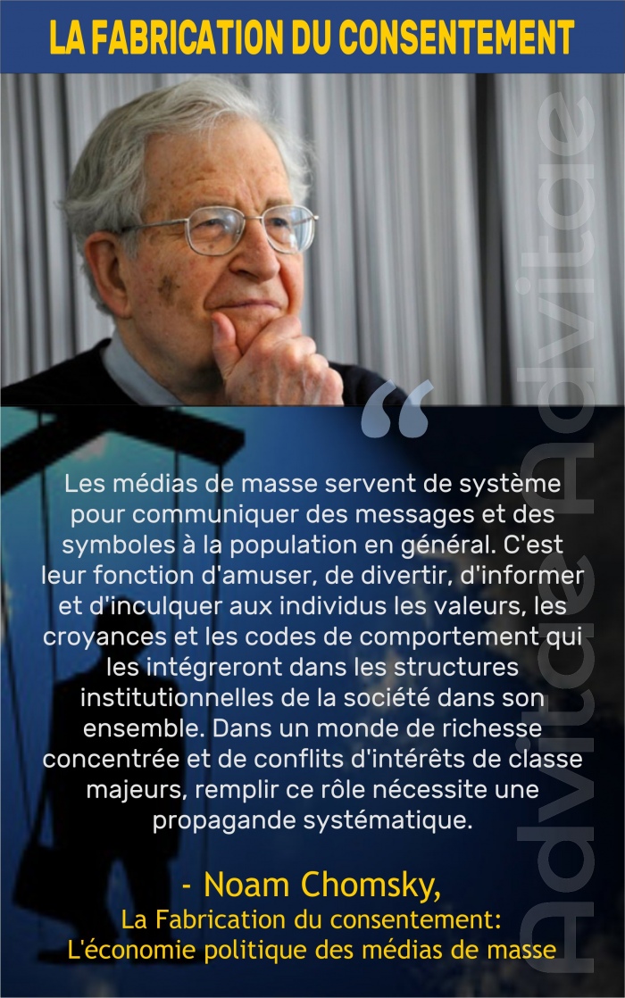 Chomsky: Les médias de masse servent de système pour inoculer des croyances et des codes de conduite dans la population par la propagande